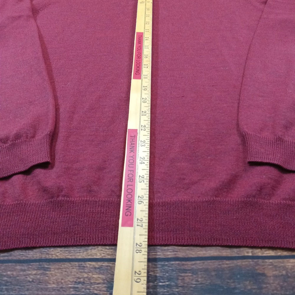 Brooks Brothers 100% Merino Wool Vintage Pullover Men's XL Maroon - Picture 5 of 7